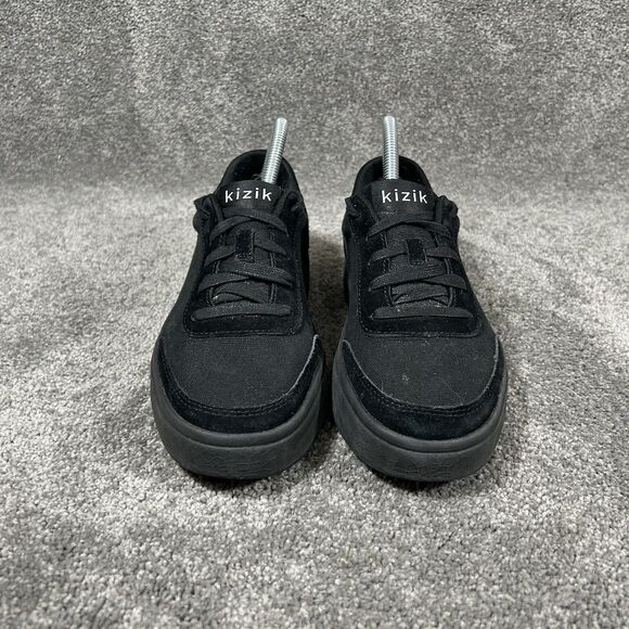 Kizik Prague Blackout Women’s Size 7 Wide Black Suede Canvas Athletic Shoes Used - Picture 3 of 11